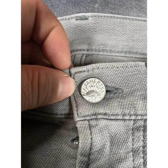 Faherty Comfort Twill Jeans Mens 30x29 Slate Gray Stretch Straight Leg - Picture 2 of 13